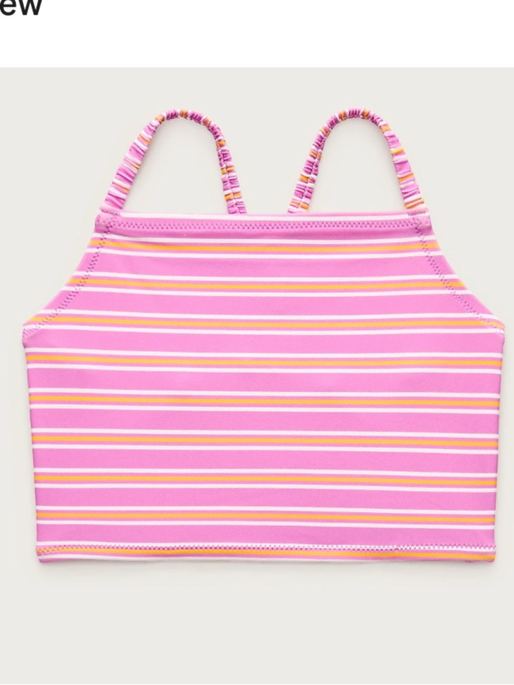 J crew pink ruched stripe swim TOP